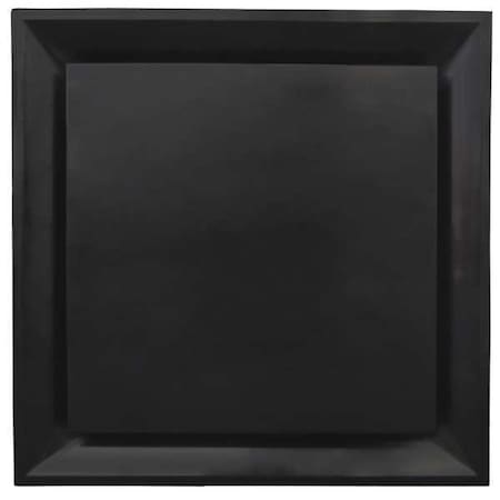 American Louver STR-PQ-12BK - 12 in Square Square Plaque Diffuser, Black