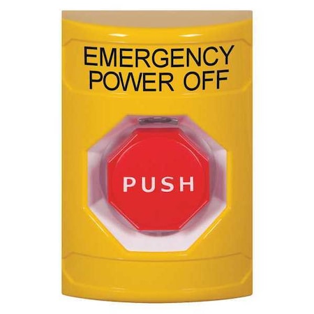 Safety Technology International SS2205PO-EN - Emergency Power Off Push Button,Yellow