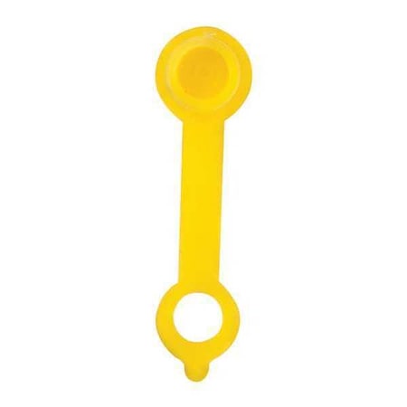 Westward 52NZ41 - Fitting Cap,PP,1-21/32" L,Yellow,PK10