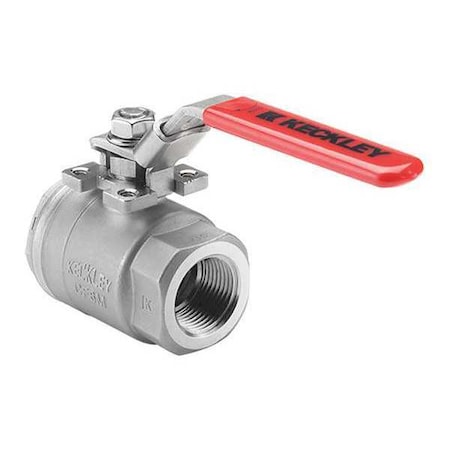 Keckley BVS2MFFSSRGSL-025 - 1/4" MNPT x FNPT Stainless Steel Ball Valve Inline