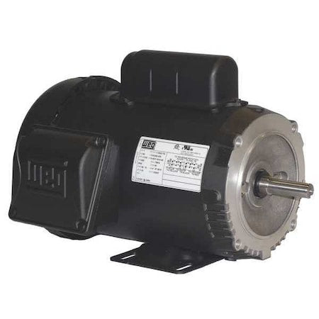 Weg 00118ES1B56C-S - Capacitor-Start General Purpose Motor, 1 hp HP, 115/208-230 V AC Voltage, 56 C Frame
