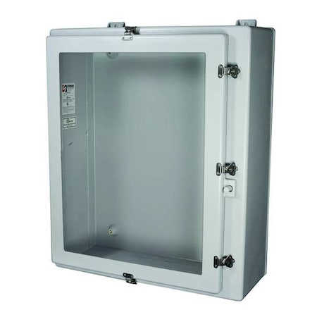 Wiegmann HW-N4X201610CHW - Twist Latch Electrical Enclosures, 19.70 in H, 11.24 in D, 16 in W, 1, 12, 3, 3 R, 4 X, Fiberglass