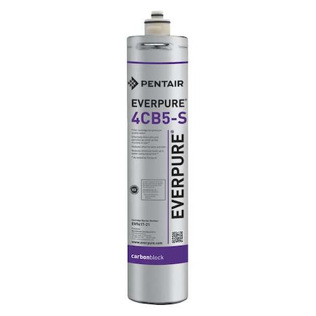 Pentair Everpure EV961721-75 - Quick Connect Filter, 1.7 gpm, 5 Micron, 3-1/4" O.D., 14 1/2 in H