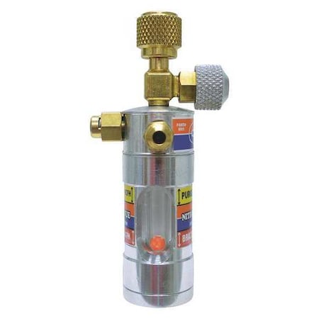 Uniweld NV1 - Flow Indicator for Nitrogen Regulators, 1/4 in Male x 1/4 in Male, 5 in L, Aluminum