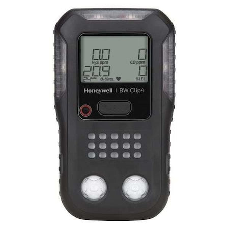 Honeywell Bw BWC4-B-A - Multi-Gas Detector, Audible, Vibrating, Visual, LCD, 2 yr Battery Life
