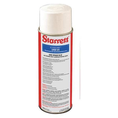 Starrett 1611 - Layout Fluid,Blue,11.5 oz.,Aerosol Can
