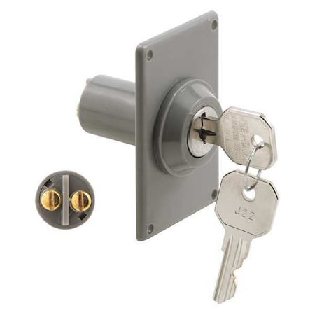 Primeline Tools GD 52142 - Electric Key Switch, 3/4 in. Outside Diameter, Hardwired (Single Pack)