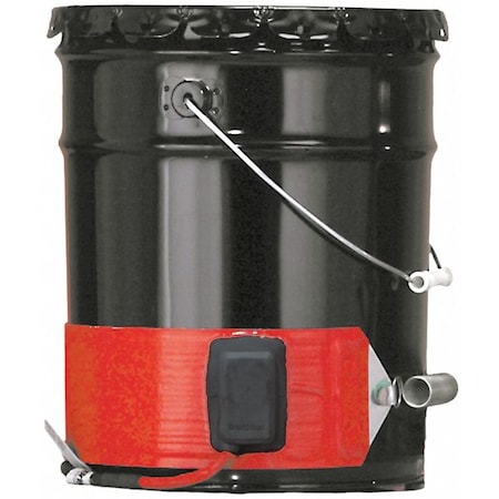 Briskheat DHCS10R - Drum/Pail Heater, Silicone Rubber, 120 VAC, 5 Gallon, 550 W, 35"L x 4"W
