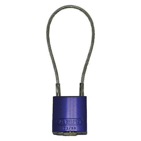 Abus 13069 - Lockout Padlock, Keyed Alike, Aluminum, Purple, 4 in Shackle Height, 1 3/16 in Body Width