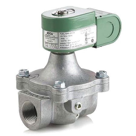 Asco K3A442V - Solenoid Valve, 2-Way, 2-Position, Normally Closed, 1/2 in Pipe Size, 120/60 V AC, Low Pressure, NBR