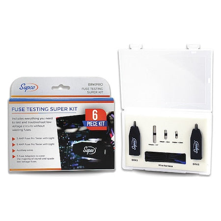 Supco BRKPRO - Fuse Testing Kit,2.5" H,4.5" W,6.5" D