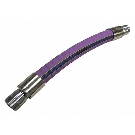 Boston H059924-PUR-20-SS-MPT - Chemical Hose,1-1/2" ID x 20 ft.,Purple