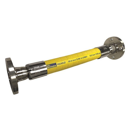 Boston H034532-50-SS-FF - Chemical Hose Assembly,2" ID x 50 ft.
