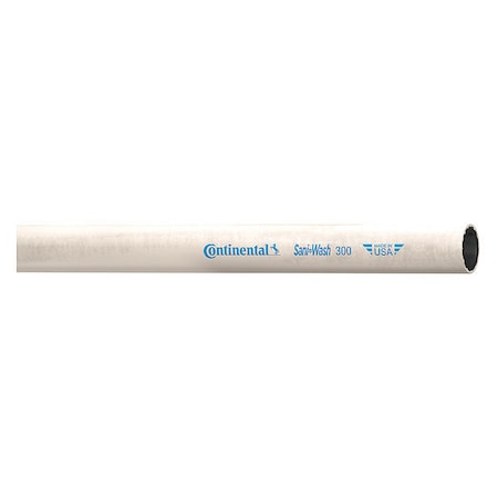 Continental CR050-100-G - Washdown Hose,1/2" ID x 100 ft.,White