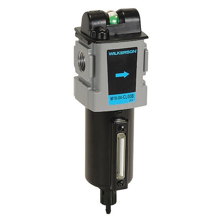 Wilkerson M18-02-BL00B - Compressed Air Filter, 0.5 micron Rating, Size - Air Treatment: Compact