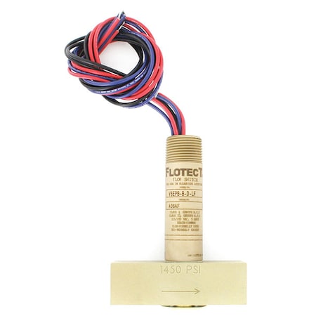 Dwyer Instruments V6EPB-B-D-LF - Liquid Flow Switch,DPDT,125/250 VAC