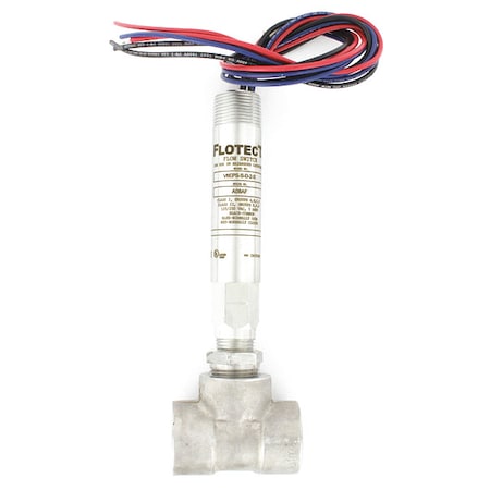 Dwyer Instruments V6EPS-S-D-2-S - Mini-size flow switch, stainless steel upper and lower body, 3/4" NPT, stainless steel tee.