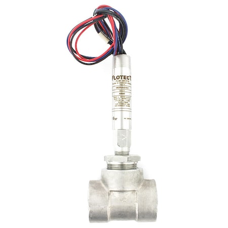 Dwyer Instruments V6EPS-S-D-4-S - Mini-size flow switch, stainless steel upper and lower body, 1-1/4" NPT, stainless steel tee.