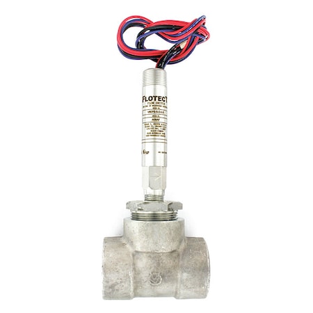 Dwyer Instruments V6EPS-S-D-5-S - Mini-size flow switch, stainless steel upper and lower body, 1-1/2" NPT, stainless steel tee.