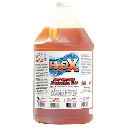 Tap Magic 80128WS - Coolant, H2 OX, Semisynthetic, 1 gal, Bottle, Orange, 2 PK