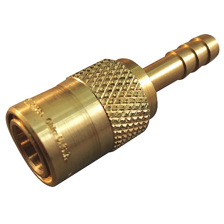 Hansen FTS506 - Hydraulic Quick Connect Hose Coupling, Brass Body, Push-to-Connect Lock, 1/2"-14 Thread Size