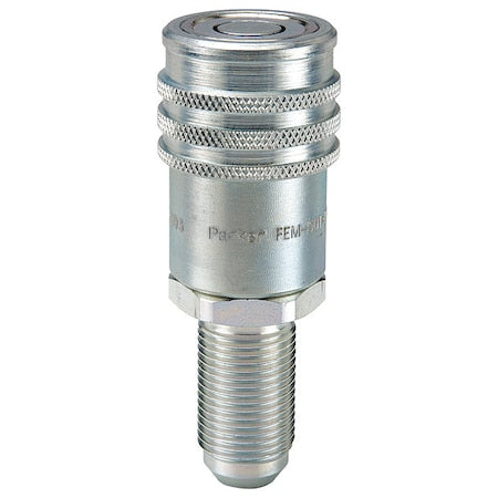Parker FEM-621-16BMF-NL - Hydraulic Quick Connect Hose Coupling, Steel Body, Push-to-Connect Lock, 1-5/16"-12 Thread Size
