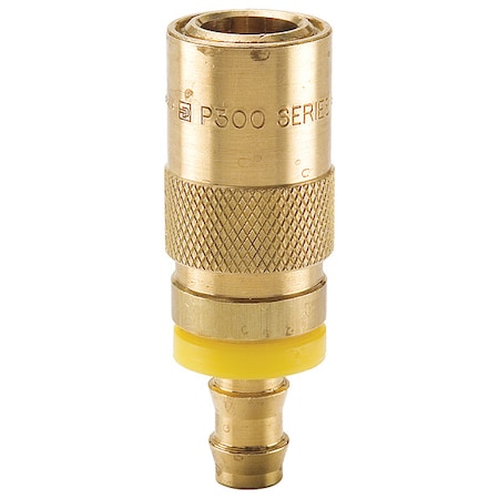 Parker PC506-BP - Hydraulic Quick Connect Hose Coupling, Brass Body, Sleeve Lock, 9/16"-18 Thread Size