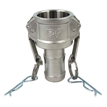 PLE139 - Cam and Groove Coupling,1-1/4",316 SS