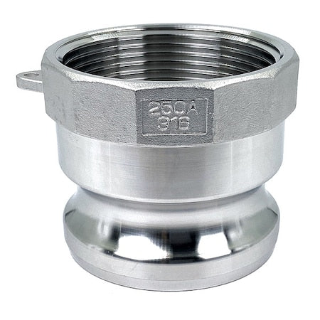 PLE87 - Cam and Groove Adapter,2-1/2",316 SS