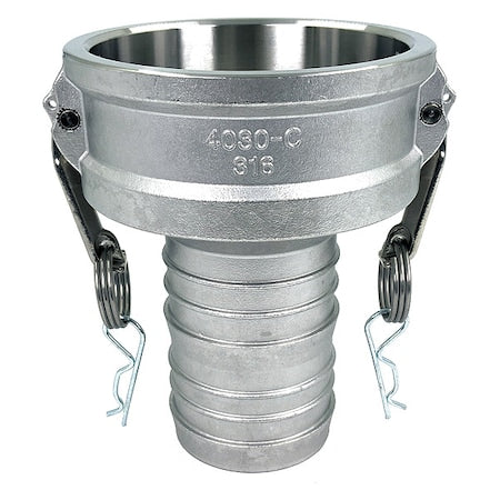 PLE144 - Cam and Groove Coupling,4",316 SS