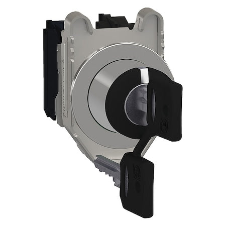 Schneider Electric XB4FG33 - Selector Switch,Keyed,3 Pos,30mm,Black