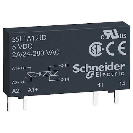 Schneider Electric SSL1A12BDR - Solid State Relay, 1 Phase, Pin, Socket, SCR