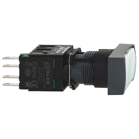Schneider Electric XB6DA11B - Push Button Operator, 16 mm, 1 NO, White