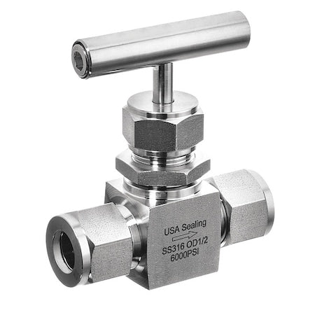 Usa Industrials ZUSA-VLV-88 - Needle Valve,Straight Fitting Style