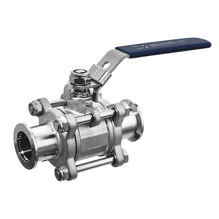 Usa Industrials ZUSA-VLV-104 - Manual 2-Way Ball Valve,Clamp,316 SS