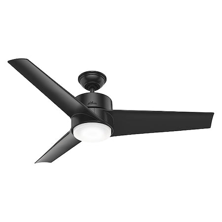 Hunter 59471 - Decorative Ceiling Fan, 54 in Blade Dia, 3 Blades, 4 Speeds, 120 V AC, Matte