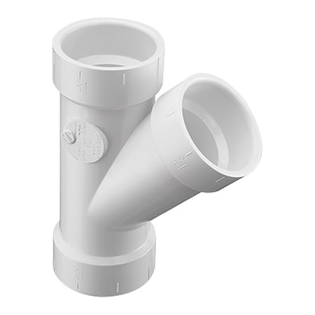 P600-040 - PVC Wye, Socket, 4 in Pipe Size