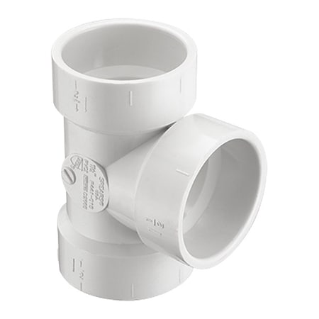 P441-040 - PVC Bull Nose Tee, Socket, 4 in Pipe Size