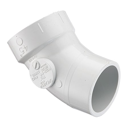 P323-060 - PVC Street Elbow, 45 Degrees, Socket, 6 in Pipe Size