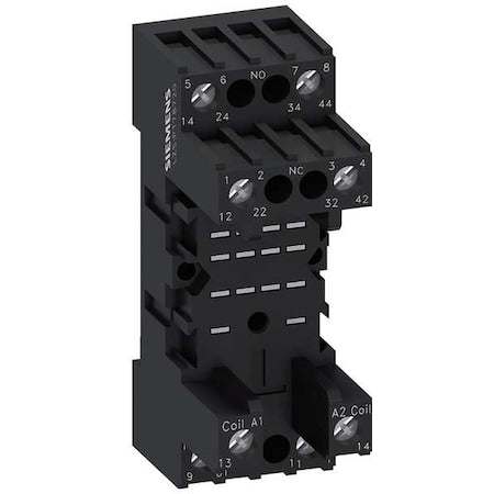 Siemens LZS:PT78720 - Relay Socket, Plug In, Screw Clamp, Black