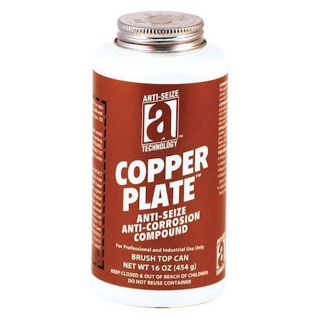 Anti-Seize Technology 21018 - Anti-Seize, Brush-Top Can, 1 lb, Copper Base, 1800 Degrees F Max Op Temp, Paste