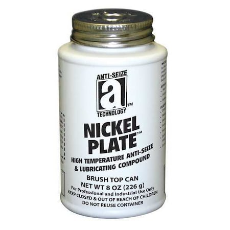 Anti-Seize Technology 35010 - Anti-Seize, Brush-Top Can, 8 oz, Synthetic/Nickel Base, 2600 Degrees F Max Op Temp, Paste