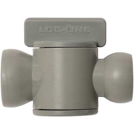 Loc-Line 39854-G - In-Line Valve,Gray,1/2",PK10