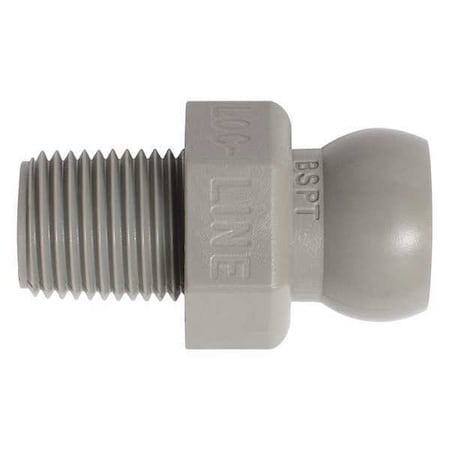 Loc-Line 49437-G - BSPT Connector,Gray,1/8",PK50