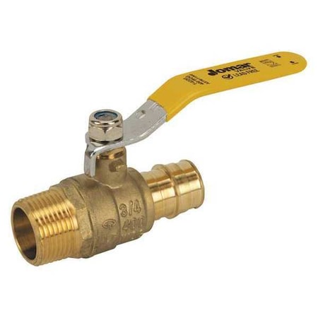 Jomar Valve T-422G - LF Brass Cold Exp PEXx MNPT Valve,3/4"
