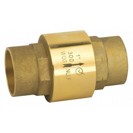 Jomar Valve S-521G - 1-1/4" Solder Lead Free Brass Spring Check Valve