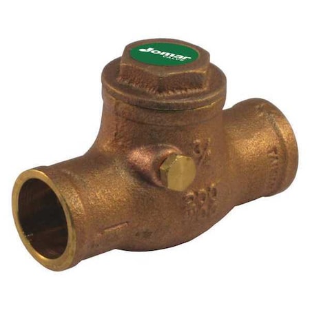 Jomar Valve S-501G - 1-1/2" Solder Lead Free Brass Horizontal Check Valve