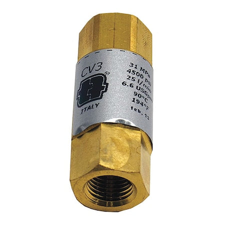 A.R. North America 4074000003 - Check Valve,4500psi 1/4 Fx2