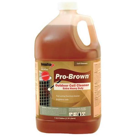 Diversitech PRO-BROWN - Coil Cleaner,Bottle,1 gal.,Unscented