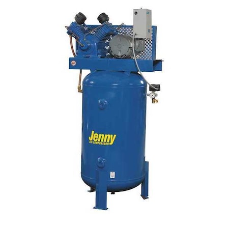 Jenny J5A-60V-230/1 - Air Compressor, Stationary, 23.0cfm, 125psi, Phase: 1